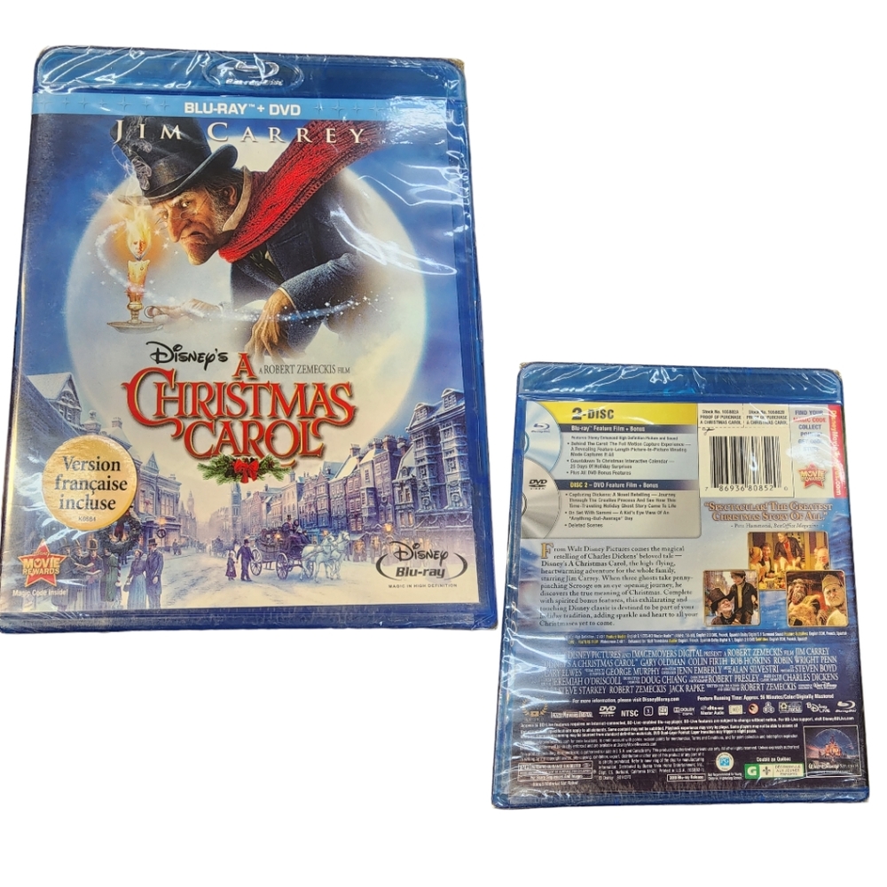 Disney's A Christmas Carol Bluray DVD Combo New
